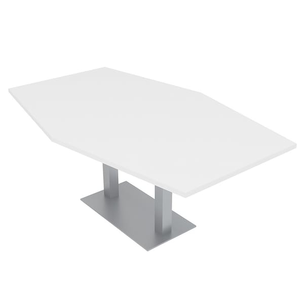45.25 in W, 84 in L, 29 in H, Engineered Wood Top, White